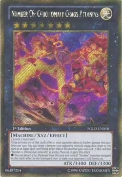 Yugioh! LP Number C6: Chronomaly Chaos Atlandis - PGLD-EN018 - Gold Secret Rare - Image 1