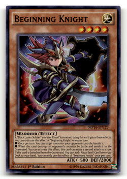 Beginning Knight MP16-EN123 1st Edition Super Rare 2016 Mega-Tins Mega Pack LP - Image 1