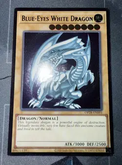 Blue-Eyes White Dragon OP28-EN001 Ultimate Rare - Image 3