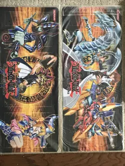2x Yu-Gi-Oh! Gold Series Playmats, YUGI W/Dark Magician + DM Girl, KAIBA B-ED - Image 1