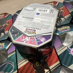 Lot Of 10 Pokemon Trading Card Game EMPTY TINS No Cards Umbreon Espeon FREE SHIP - Image 3