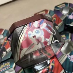 Lot Of 10 Pokemon Trading Card Game EMPTY TINS No Cards Umbreon Espeon FREE SHIP - Image 5