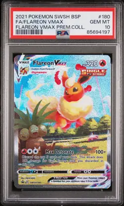 Flareon VMAX SWSH180 SWSH: Sword & Shield Promo Cards Gem Mint Psa 10 - Image 1
