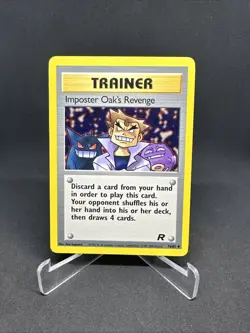 Pokemon TCG Imposter Oak's Revenge Team Rocket 76/82 Regular Non Holo Card - Image 1
