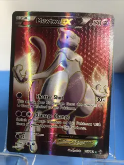 Pokemon Mewtwo-EX TCG Full Art Ultra Rare Holo Card Breakthrough 158/162 NM - Image 1