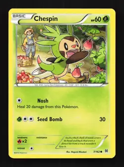 Chespin 7/162 LP BREAKthrough English Pokemon Card TCG - Image 1
