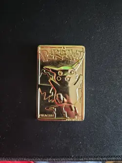 #25 Pokemon 23k Gold Plated PIKACHU Trading card. Nintendo 1999 - Image 1