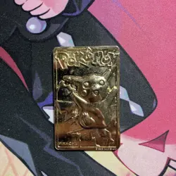 1999 Pikachu Pokemon 23k Gold Plated Trading Card Limited Edition Burger King - Image 1