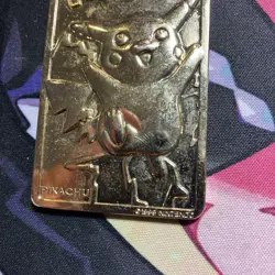 1999 Pikachu Pokemon 23k Gold Plated Trading Card Limited Edition Burger King - Image 3