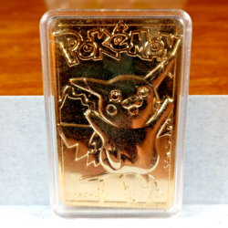 Pokemon 23K Gold Plated Trading Card Pikachu Burger King 1999 #25 Nintendo - Image 1