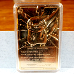 Pokemon 23K Gold Plated Trading Card Pikachu Burger King 1999 #25 Nintendo - Image 2