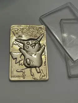 1999 Pokemon Burger King Pikachu 24K Gold Plated Limited Edition Card - Image 1