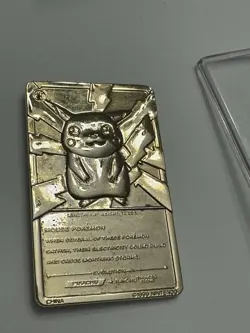 1999 Pokemon Burger King Pikachu 24K Gold Plated Limited Edition Card - Image 2