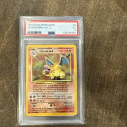 1999 Pokemon Charizard Holo #4 Card PSA Graded EX 5 - Image 1