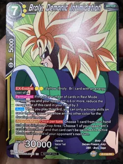 Broly Demonic Intimidation P-110 PR Dragon Ball Super Card Game | NM - Image 1