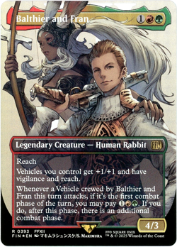 Balthier and Fran Borderless Foil - 0393 - Final Fantasy - MTG - NM/M - Image 1