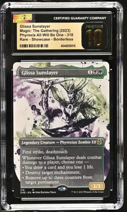 GLISSA SUNSLAYER Phyrexia One Borderless Ichor CGC 10 Pristine MTG [Nostalgium] - Image 1
