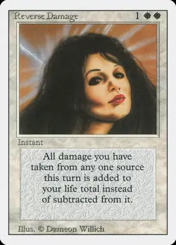 Reverse Damage Revised HEAVILY PLD White Rare MAGIC THE GATHERING CARD ABUGames - Image 1