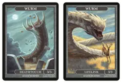 Wurm Tokens Lifelink & Deathtouch artist Scott Murphy Wurmcoil Engine MTG - Image 1