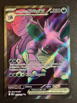 Team Rocket's Nidoking EX 216/182 Full Art Pokemon SV Destined Rivals Near Mint - Image 1