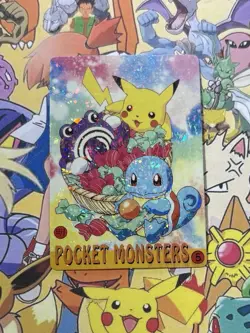 Pokemon Vintage Pocket Monsters Vending HOLO Prism Sticker 1999 Bandai Nintendo - Image 1