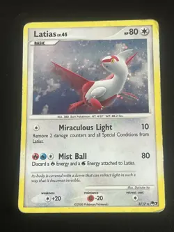 Latias (3/17) Pop Series 7 - Holofoil - w/swirlU - 2008 - MP - Pokemon TCG - Image 1