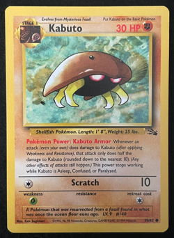 Pokemon TCG Vintage Fossil Set Kabuto Common 50/62 - Image 1