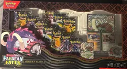 Pokemon Paldean Fates Great Tusk/Iron Threads Ex Premium Collection IN HAND - Image 1
