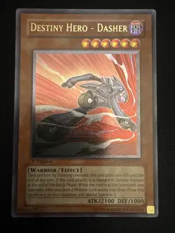 YUGIOH DESTINY HERO DASHER ULTIMATE RARE 1ST EDITION NM POTD-EN017 - Image 1