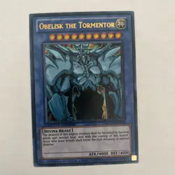 Yugioh! TCG Obelisk the Tormentor Ultra Rare Limited YGLD-ENG02 Near Mint NM - Image 1