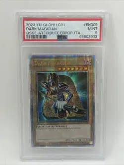 PSA 9 2023 Yu-Gi-Oh! DARK MAGICIAN Quarter Century Rare #EN005 Attribute Error - Image 1