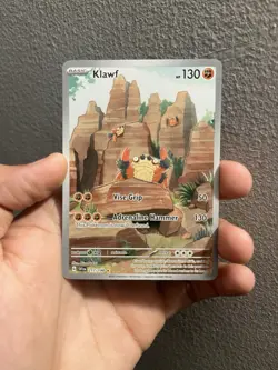 Pokemon TCG Klawf Holo Illustration Rare Card 217/198 Scarlet & Violet Base Set - Image 1