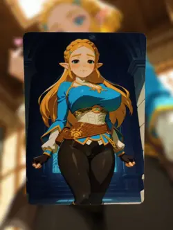 Zelda The Legend Of Zelda Anime Waifu Sexy Goddess Doujin Lewd Hentai Card - Image 1
