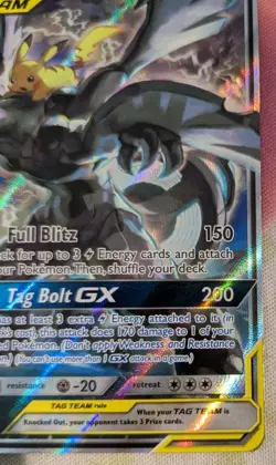 Pikachu & Zekrom GX - SM168 - Pokemon Sun & Moon Promo Ultra Rare Card NM - Image 3