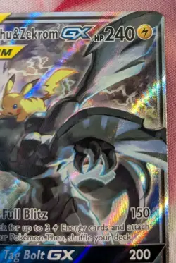Pikachu & Zekrom GX - SM168 - Pokemon Sun & Moon Promo Ultra Rare Card NM - Image 4