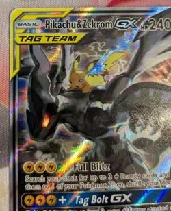 Pikachu & Zekrom GX - SM168 - Pokemon Sun & Moon Promo Ultra Rare Card NM - Image 5