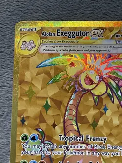 Alolan Exeggutor ex 248/191 Full Art Gold Secret Rare Pokemon Card Surging Spark - Image 3