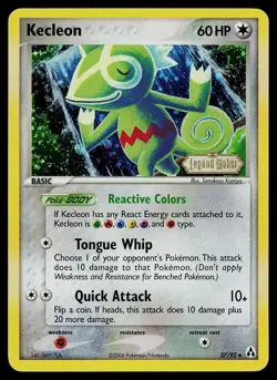 Pokemon Card - Kecleon Legend Maker Stamped 37/92 Uncommon Reverse Holo - Image 1