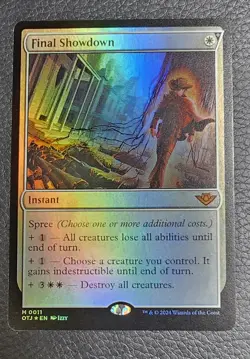 Final Showdown Outlaws of Thunder Junction Foil MTG NM Magic Card - Image 1