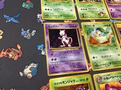 12x Pokemon TCG Japanese Cards Mewtwo #150 Holo Chikorita #152 Half Deck Card - Image 2
