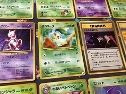 12x Pokemon TCG Japanese Cards Mewtwo #150 Holo Chikorita #152 Half Deck Card - Image 3