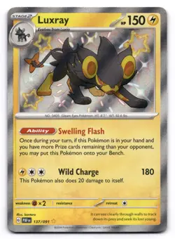 Luxray NM Baby Shiny 137/091 SV: Paldean Fates Pokemon TCG Holo - Image 1