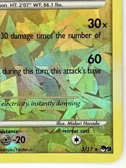 Raichu LP 3/17 POP Series 9 Pokemon TCG Reverse Holo - Image 5