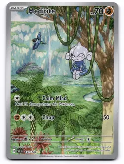 Meditite NM IR 153/142 Sv07: Stellar Crown Pokemon TCG Holo - Image 1