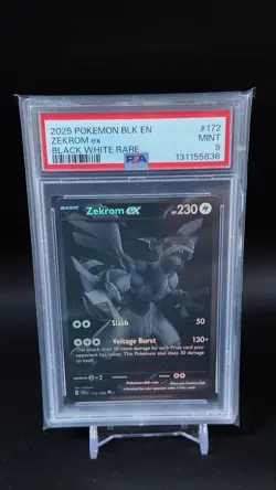 2025 POKEMON BLK EN-BLACK BOLT BLACK WHITE RARE #172 ZEKROM EX PSA 9 - Image 3