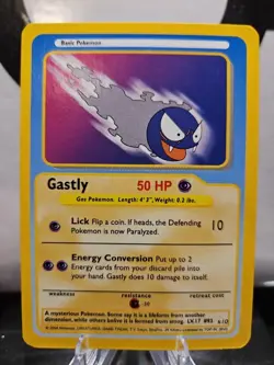 Gastly #93 - Rare Funskool 2004 - Indian Vintage Pokemon Card - Vintage - LP - Image 1