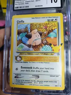 Pokemon CGC Pristine 10 Cleffa 20/111 Celebrations Classic Collection Low Pop - Image 2