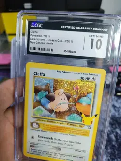 Pokemon CGC Pristine 10 Cleffa 20/111 Celebrations Classic Collection Low Pop - Image 3