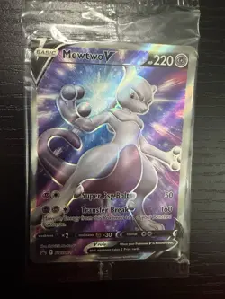 Pokemon TCG Mewtwo v SWSH229 Factory Sealed 2022 Black Star Promo - Image 1