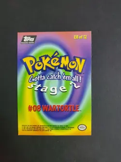 Topps Pokemon TCG Wartortle #08 Black Logo TV Animation Edition #102 - Image 2
